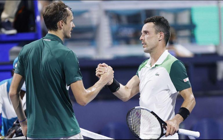 Con la derrota de Medvedev, las semifinales de Miami no contarán con ningún ganador de un Masters 1000. AFP