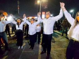 Salvador Zamora estuvo acompañado por candidatas y candidatos a diputaciones locales y federales por Movimiento Ciudadano en el inicio de su campaña. ESPECIAL