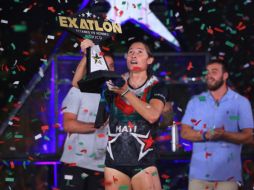 Álvarez se enfrentó a Evelyn Guijarro en el circuito final. ESPECIAL / Exatlón México / TV Azteca