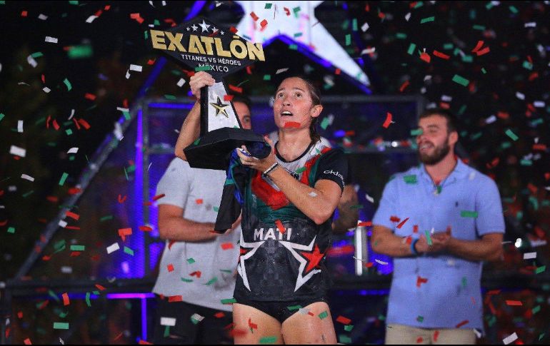 Álvarez se enfrentó a Evelyn Guijarro en el circuito final. ESPECIAL / Exatlón México / TV Azteca