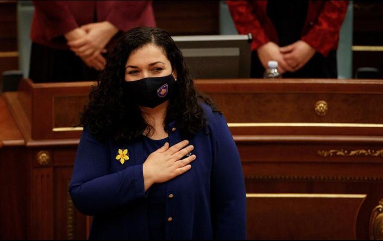 Osmani-Sadriu fue presidenta interina de noviembre hasta fines de marzo. EFE/V. Xhemaj