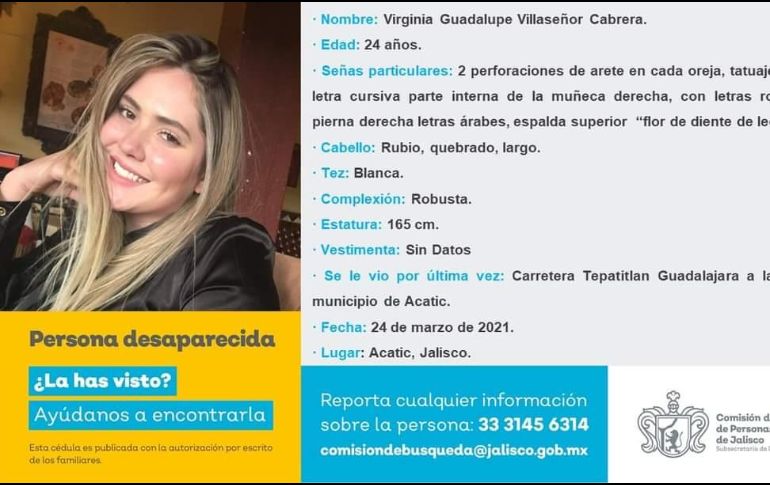 Virginia Villaseñor, una de las mujeres desaparecidas, había hecho “una breve declaración” sobre un ataque ocurrido en Zapopan. ESPECIAL
