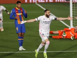 Karim Benzema, en el minuto 13, y Toni Kroos, en el 28´, ponían una amplia ventaja en la primera mitad para un conjunto del francés Zinedine Zidane. EFE / J. Martín