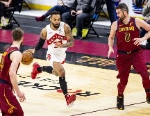 Gary Trent Jr. aportó 44 puntos para el triunfo de Toronto. AFP/L. Bacho