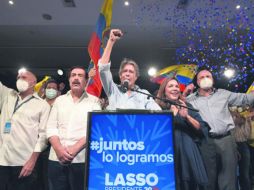 GANADOR. Lasso se ha dado por vencedor en la segunda vuelta electoral en Ecuador. EFE