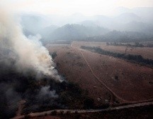 El incendio se ha reportado como controlado y continúan labores de liquidación, así mismo se verificó que las condiciones meteorológicas favorecen la dispersión de contaminantes. ESPECIAL / Gobierno de Jalisco