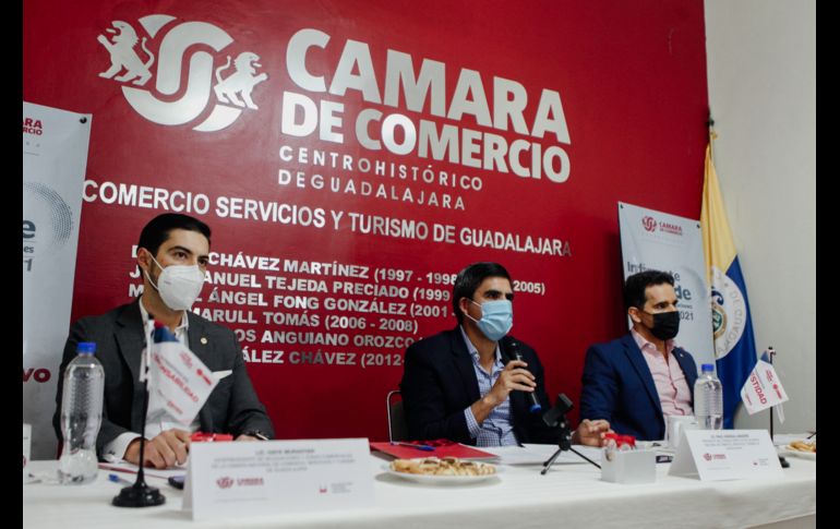 La Cámara de Comercio de Guadalajara en el Centro Histórico presentó este viernes 21 propuestas a las y los candidatos a la alcaldía de Guadalajara. EL INFORMADOR / G. Gallo