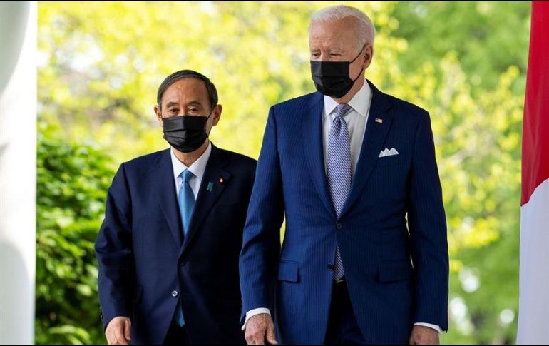 El primer ministro japonés aseguró además que coincidía con Biden en 