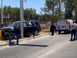 Personal de la Fiscalía de Jalisco se encuentra en el lugar de la agresión para recabar los primeros indicios. ESPECIAL