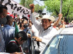 Félix Salgado Macedonio acudió hoy al Instituto Nacional Electora, en Ciudad de México. EFE/M. Guzmán