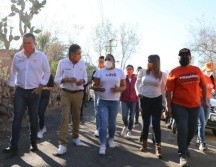Juan José Frangie platicó con vecinos del poblado de San Lorenzo para compartir su proyecto de campaña. ESPECIAL/Movimiento Ciudadano