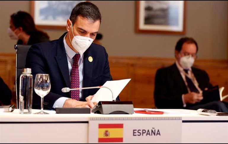 El presidente del Gobierno, Pedro Sánchez, participa en la XXVII Cumbre Iberoamericana, en Soldeu, Andorra, este miércoles. EFE/A. Estévez