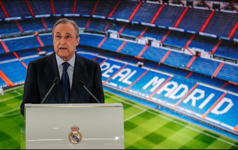 Florentino Pérez, presidente del Real Madrid, se mostró sorprendido por las reacciones de la UEFA y de algunos dirigentes del fútbol español. AP / ARCHIVO