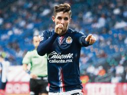 EL PRIMERO. Isaac Brizuela celebra el tanto con el que inauguró el marcador anoche en la Sultana del Norte. IMAGO7