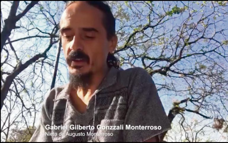Gabriel Gilberto Gonzzali Monterroso. El nieto de Augusto Monterroso leyó “Decálogo del escritor”, escrito por su abuelo. ESPECIAL/FIL