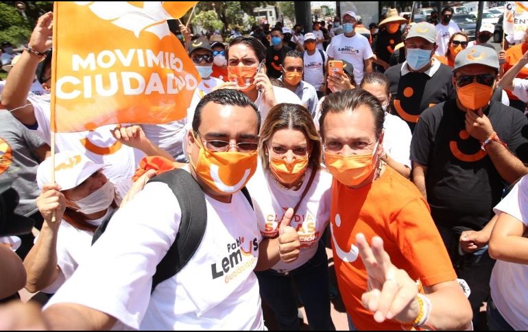 El candidato emecista recibe muestras de apoyo al proyecto de gobierno que tiene para la capital de Jalisco. ESPECIAL