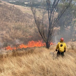 Controlan incendio en faldas del Cerro del Tepopote