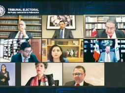 SESIÓN DEL TEPJF. Vía remota, los magistrados discutieron también la suspensión de la candidatura de Félix Salgado. ESPECIAL