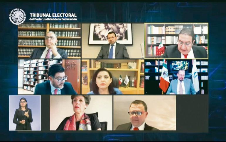 SESIÓN DEL TEPJF. Vía remota, los magistrados discutieron también la suspensión de la candidatura de Félix Salgado. ESPECIAL
