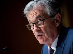 Jerome Powell, presidente de la Reserva Federal. A pesar de que los riesgos continúan, el organismo se mostró más positivo en sus perspectivas. EFE/ARCHIVO