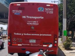 La unidad U-028 de la ruta T-16B -C01 fue retirada de circulación. TWITTER/@TransporteJal