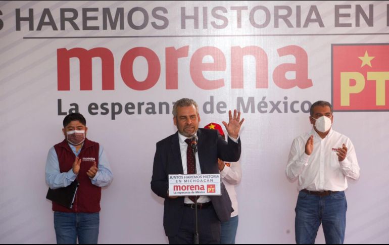 Alfredo Ramírez consideró que su registro es colectivo y un hecho trascendental para los morenistas michoacanos. TWITTER/@AlfredoEsMorena