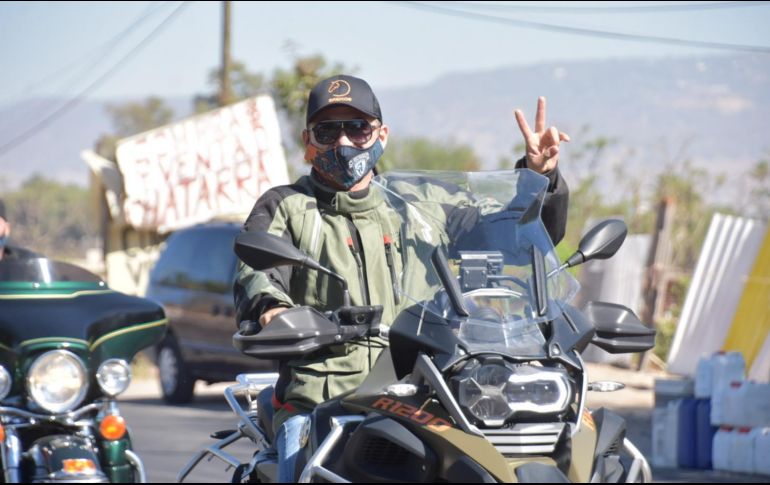 El aspirante a la reelección en el municipio participó este domingo en una rodada de motocicletas y mototaxis que arrancó en San Sebastián. Cortesía
