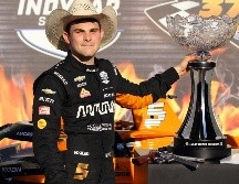 El mexicano Pato O'Ward logró su primer triunfo en la serie IndyCar de automovilismo.  AP / R. Rodriguez