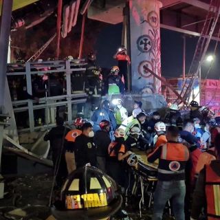 Captan colapso en puente del Metro de CDMX