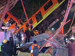 Según versiones, la estación Olivos colapsó luego de que un vehículo chocara contra una de las columnas que lo sostienen. TWITTER / @CNPC_MX