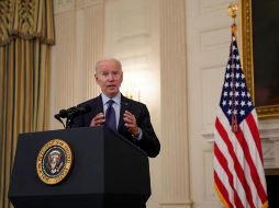 Durante la conferencia, Joe Biden dijo además que el país estaba listo para lanzar una campaña de vacunación para adolescentes. EFE/A. Edelman