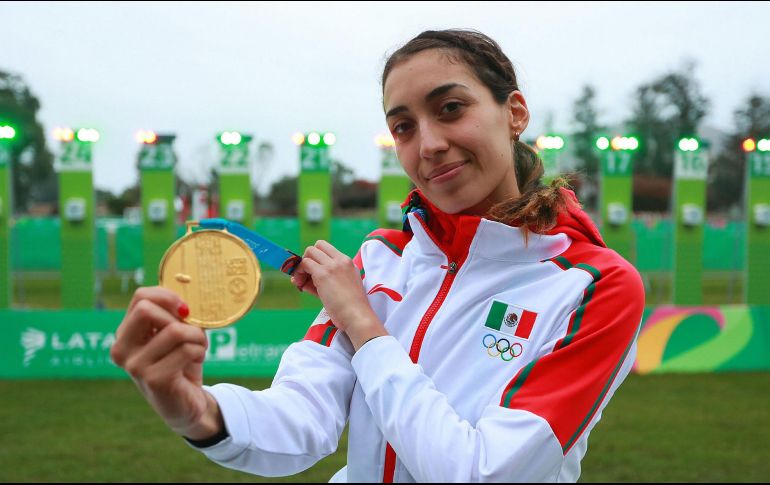 Mariana Arceo logró convertirse en la primera atleta mexicana en conseguir una medalla de oro en el pentatlón de Juegos Panamericanos 2019. NTX / ARCHIVO