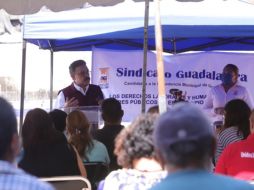 Lomelí asistió a un encuentro con integrantes del  Sindicato Guadalajara. ESPECIAL