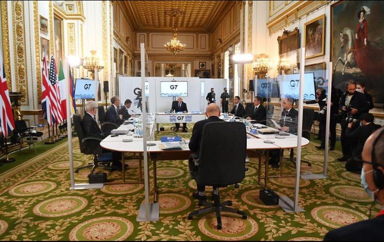 Imagen de la primera sesión de la reunión de ministros del G-7 en Londres. EFE/A. Rain