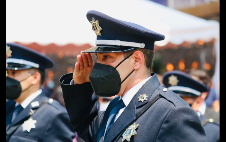 Este homenaje póstumo se llevó a cabo ya que Villa Arce fue un “elemento fallecido por cumplir su deber”, señala la comisaría tapatía. ESPECIAL / Policía de Guadalajara