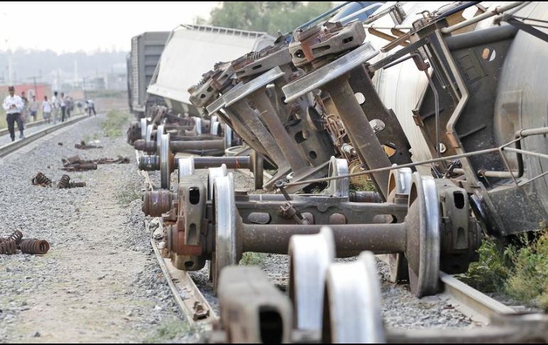 Fue a la altura del kilómetro 114 donde el tren sufrió una falla, lo que ocasionó que ocho vagones se descarrilaran. EL INFORMADOR/ARCHIVO
