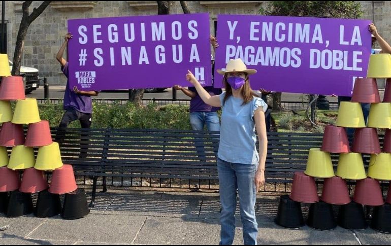 Mara Robles presentó cinco propuestas para abatir el desabasto de agua en la ciudad. ESPECIAL