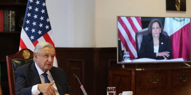 AMLO destaca conversaci&oacute;n "amistosa" con Harris sobre migraci&oacute;n
