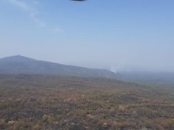 Bomberos de Zapopan mandó tres brigadas además del helicóptero Tláloc para apoyar en las labores. ESPECIAL