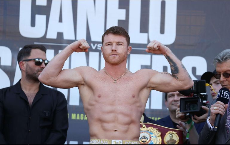 A finales de 2018, Saúl Álvarez (55-1-2, 37 KO's) firmó un histórico contrato con la plataforma de streaming DAZN. AFP / A. Bello