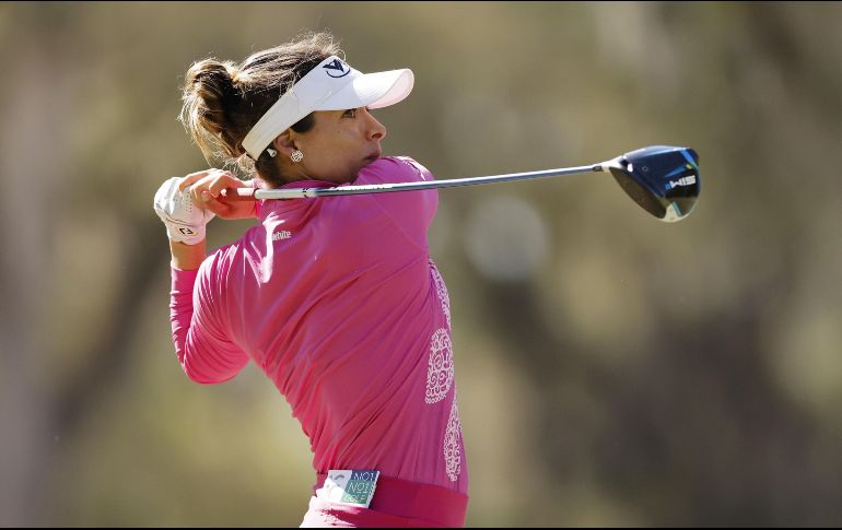 Gaby López terminó la tercera ronda cinco golpes abajo de par. AFP/M. Reaves