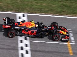 Pérez tuvo una buena actuación este domingo en el Gran Premio de España. EFE / L. Baron