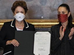 Dilma Rousseff destacó que México y Brasil son naciones fundamentales para el desarrollo e integración de Latinoamérica. EFE/Gobierno de la Ciudad de México