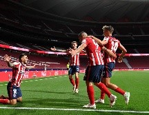 Si el Real Madrid no gana al Granada el jueves, una victoria de los de Simeone el próximo domingo contra el Osasuna daría el título liguero a los rojiblancos. AFP / P. Philippe Marcou