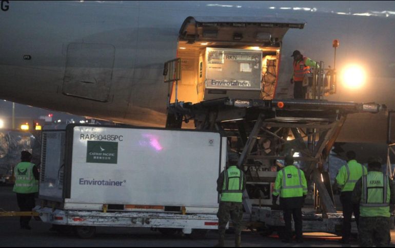 Hasta este sábado, México ha recibido 24 millones 744 mil 945 vacunas envasadas contra COVID-19 de las farmacéuticas de diferentes farmacéuticas. TWITTER / @SRE_mx