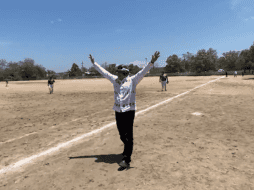 El Ejecutivo dejó pasar los primeros tres lanzamientos y conectó entre tercera y segunda. TWITTER / @lopezobrador_