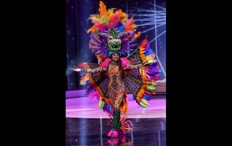 EN TRAJE TÍPICO. Honrando el colorido de Oaxaca, obra de Avelino Roque Osorio. AFP