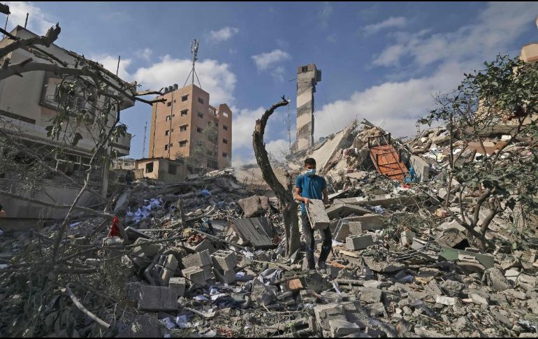 PALESTINA. Ciudad destrozada por ataques de Israel. AFP
