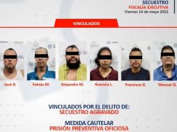 José “G”, Fabián “M”, Alejandro “M”, Francisco “G”, Manuel “Q” y Graciela “L” son enviados a prisión preventiva oficiosa como medida cautelar. ESPECIAL / Fiscalía de Jalisco