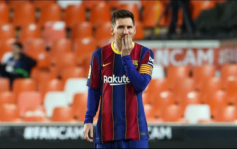 LIONEL MESSI. A menos de mes y medio para que finalice su contrato, todavía no ha renovado, aunque, según la prensa española, la directiva del Barça sería optimista al respecto. AFP / ARCHIVO